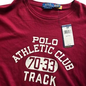 Polo Ralph Lauren Men Classic Fit Athletic Club Track T Shirt XXL  Red